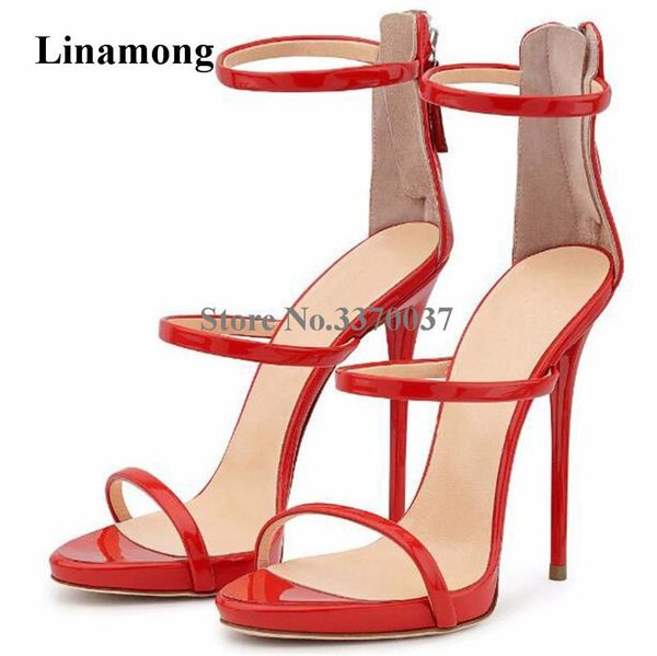 women slim style three straps patent leather basic strappy high heel sandals 15 colors shiny gold dress shoes, Black
women slim style three straps patent leather basic strappy high heel sandals 15 colors shiny gold dress shoes, Black