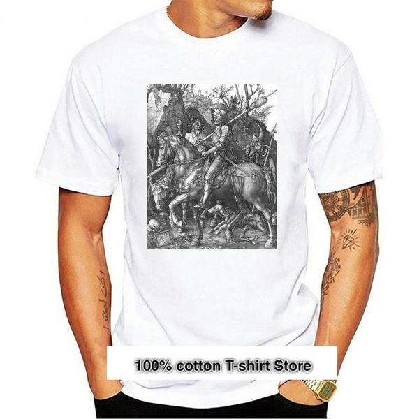 men's t-shirts the rider - screen printed t shirt albrecht durer knight death and devil men, White;black
men's t-shirts the rider - screen printed t shirt albrecht durer knight death and devil men, White;black