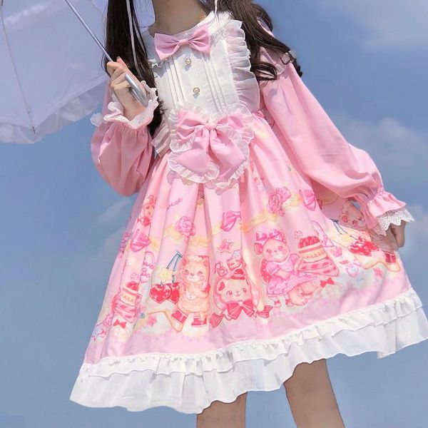 casual dresses kawaii japanese op lolita dress women spring autumn sweet cute vintage bear tea party long sleeve soft girl lace ruffle, Black;gray
casual dresses kawaii japanese op lolita dress women spring autumn sweet cute vintage bear tea party long sleeve soft girl lace ruffle, Black;gray