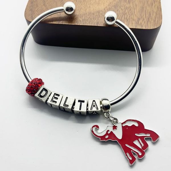 greek letter society sorority jewelry delta metal big hole beads opening wire bangle charm bracelets, Golden;silver
greek letter society sorority jewelry delta metal big hole beads opening wire bangle charm bracelets, Golden;silver