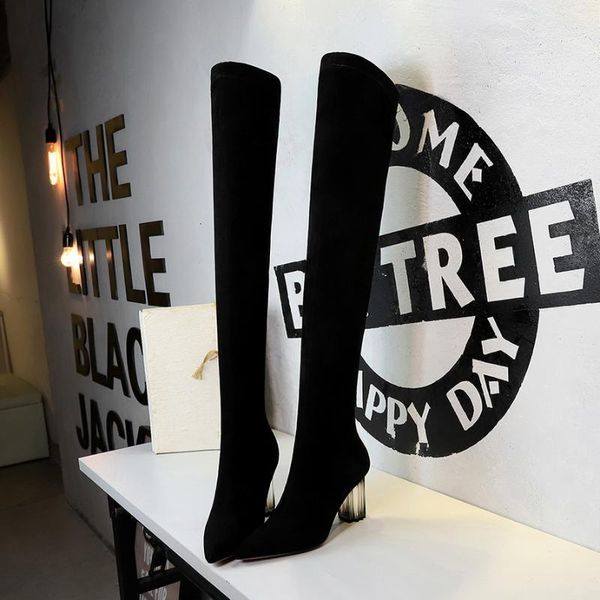 bigtree flock over the knee high women fashion winter warm pointed toe black boots shoes woman pumps 1718-13 lq9w
bigtree flock over the knee high women fashion winter warm pointed toe black boots shoes woman pumps 1718-13 lq9w