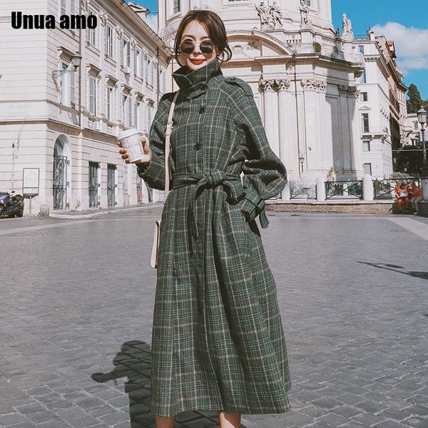 unua amo 2021 winter coat women long temperament single-breasted belted windbreaker jacket fashion retro plaid woolen women's wool & bl, Black
unua amo 2021 winter coat women long temperament single-breasted belted windbreaker jacket fashion retro plaid woolen women's wool & bl, Black