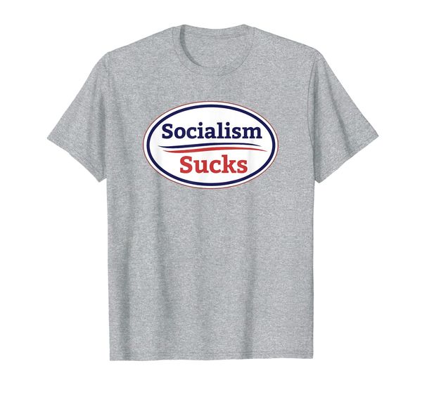 socialism sucks t-shirt, White;black