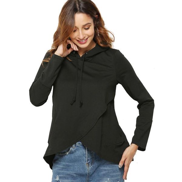 women's hoodies & sweatshirts autumn spring long sleeved hoody for women loose solid color irregular hem sweatshirt round neck hooded h, Black
women's hoodies & sweatshirts autumn spring long sleeved hoody for women loose solid color irregular hem sweatshirt round neck hooded h, Black