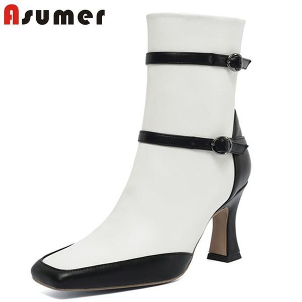 boots asumer 2021 arrive high heel woman casual party shoes square toe buckle mixed colors autumn winter ankle women, Black
boots asumer 2021 arrive high heel woman casual party shoes square toe buckle mixed colors autumn winter ankle women, Black