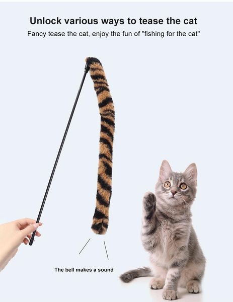 cat toys colorful stick leopard animal tail teaser wand kitten chaser toy simulation interactive
cat toys colorful stick leopard animal tail teaser wand kitten chaser toy simulation interactive