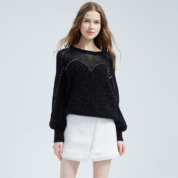 sweaters fashion see through black pullover female 2021 spring diamonds beaded lazy oaf oversized knitted sweater blusa women top, White;black
sweaters fashion see through black pullover female 2021 spring diamonds beaded lazy oaf oversized knitted sweater blusa women top, White;black