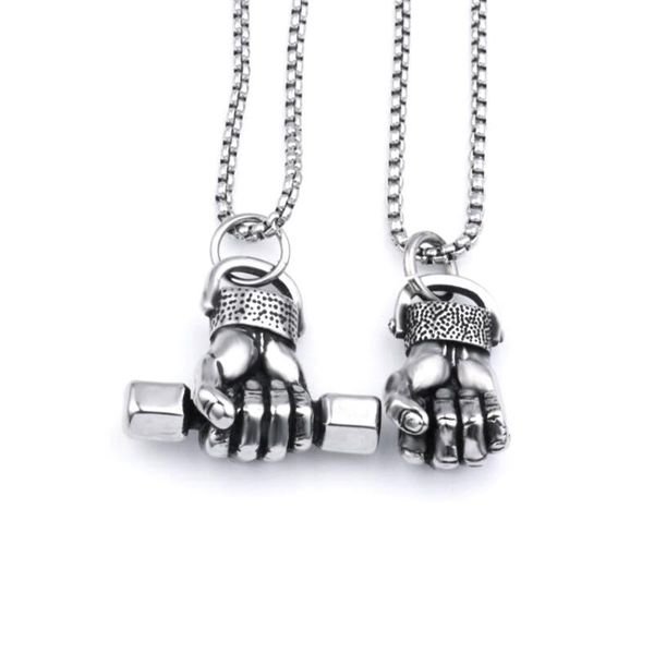 weight lifting dumbbell pendant fitness necklace bodybuilding gym silver color barbell men jewelry necklaces
weight lifting dumbbell pendant fitness necklace bodybuilding gym silver color barbell men jewelry necklaces