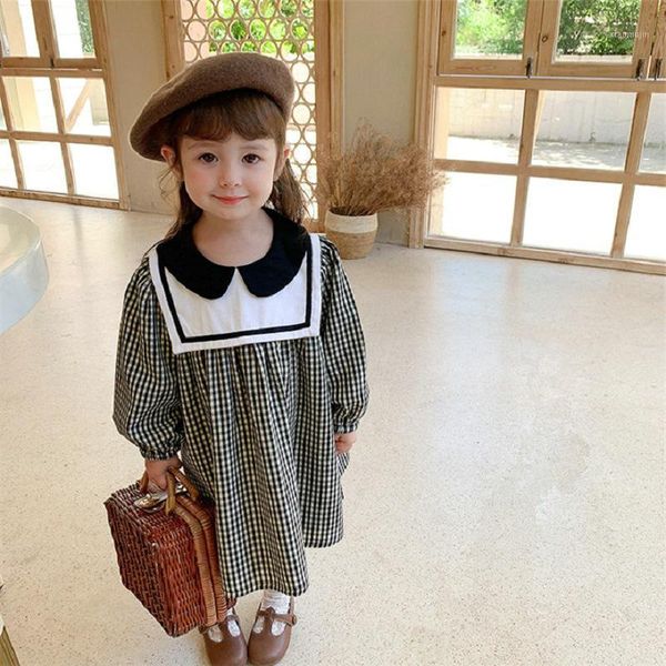 girl's dresses kids girls sailor collar plaid dress 2021 spring children cotton casual clothing fashion cute, #9399, Red;yellow
girl's dresses kids girls sailor collar plaid dress 2021 spring children cotton casual clothing fashion cute, #9399, Red;yellow