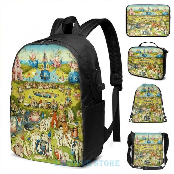 backpack funny graphic print the garden of earthly delights usb charge men school bags women bag travel laptop
backpack funny graphic print the garden of earthly delights usb charge men school bags women bag travel laptop