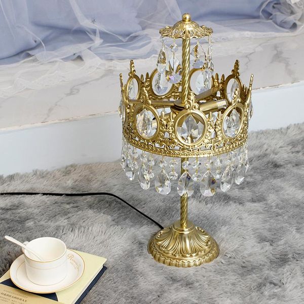 table lamps retro french all brass princess room crown crystal lamp nordic modern light luxury living bedroom bedside
table lamps retro french all brass princess room crown crystal lamp nordic modern light luxury living bedroom bedside