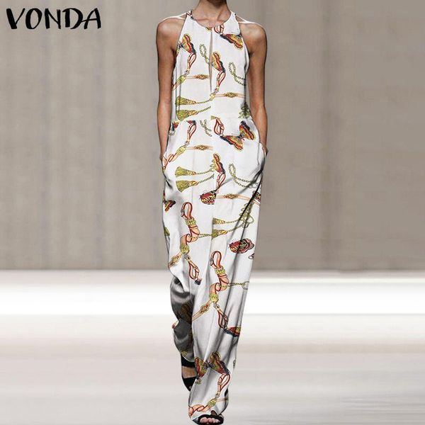 women's jumpsuits & rompers vonda summer 2021 women sleeveless vintage printed long pants casual loose playsuits femme 5xl overalls, Black;white
women's jumpsuits & rompers vonda summer 2021 women sleeveless vintage printed long pants casual loose playsuits femme 5xl overalls, Black;white