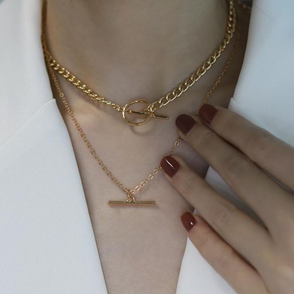 chokers 2pcs creative vintage thick chain ot buckle necklace bohemian punk metal collar choker fashion women jewelry, Golden;silver
chokers 2pcs creative vintage thick chain ot buckle necklace bohemian punk metal collar choker fashion women jewelry, Golden;silver