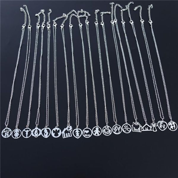 pendant necklaces people necklace stainless steel angel jesus cyclist lovers house family member chain 12 pieces mix, Silver
pendant necklaces people necklace stainless steel angel jesus cyclist lovers house family member chain 12 pieces mix, Silver