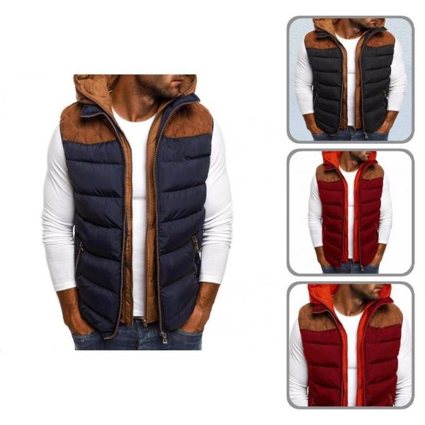 men's vests winter vest thick zipper down hooded waistcoat sleeveless pocket, Black;white
men's vests winter vest thick zipper down hooded waistcoat sleeveless pocket, Black;white