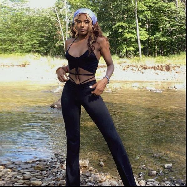 the fall winter slingback womens tracksuits and neck vest with high waist hips trouser suit, Gray
the fall winter slingback womens tracksuits and neck vest with high waist hips trouser suit, Gray