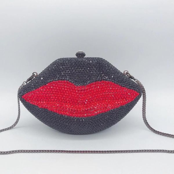 arrival red/black rhinestone evening clutch bag luxury elegant women's mouth-shaped party shoulder handbag bags
arrival red/black rhinestone evening clutch bag luxury elegant women's mouth-shaped party shoulder handbag bags