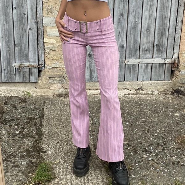 women's pants & capris chic korean style low waisted flare sashes 2000s retro girls skinny long trousers e-girl vintage women casual jo, Black;white
women's pants & capris chic korean style low waisted flare sashes 2000s retro girls skinny long trousers e-girl vintage women casual jo, Black;white