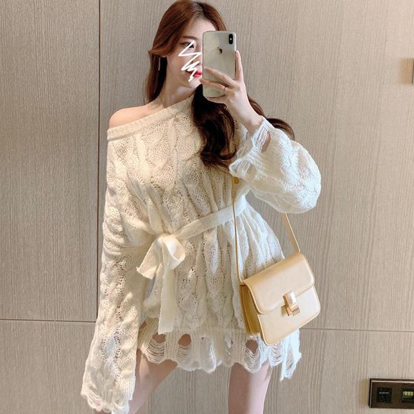 casual dresses 2021 autumn winter temperament hollow crochet strap two-wear mid-length loose knitted sweater dress women fashion, Black;gray
casual dresses 2021 autumn winter temperament hollow crochet strap two-wear mid-length loose knitted sweater dress women fashion, Black;gray