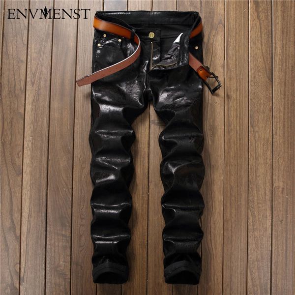 men's jeans european street style fashion casual letter printed black jeans straight slim quality pu leather men denim pants p5sm, Blue
men's jeans european street style fashion casual letter printed black jeans straight slim quality pu leather men denim pants p5sm, Blue