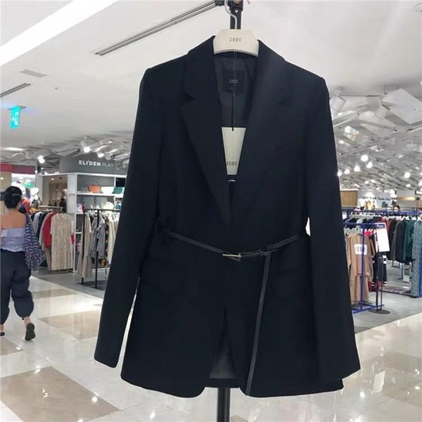 women's suits & blazers 2021 spring autumn korean loose black suit jacket women clothing chic belt british style coats female outerwear, White;black
women's suits & blazers 2021 spring autumn korean loose black suit jacket women clothing chic belt british style coats female outerwear, White;black