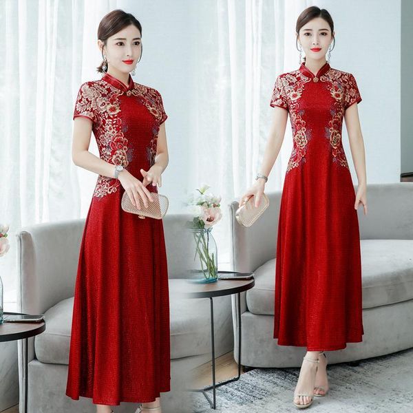 Ethnic Clothing Luxury Chinese party red Cheongsam prom evening maxi dress UEEY
Ethnic Clothing Luxury Chinese party red Cheongsam prom evening maxi dress UEEY