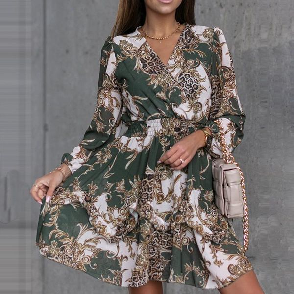 casual dresses elastic waist women shirt autumn 2021 ladies vintage floral print chiffon long sleeve dress pullover elegant patry, Black;gray
casual dresses elastic waist women shirt autumn 2021 ladies vintage floral print chiffon long sleeve dress pullover elegant patry, Black;gray