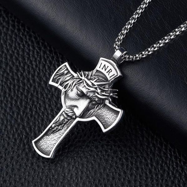 pendant necklaces fashion jesus christ crucifix cross necklace jewelry stainless steel tone religious gift for mens boys adults, Silver
pendant necklaces fashion jesus christ crucifix cross necklace jewelry stainless steel tone religious gift for mens boys adults, Silver