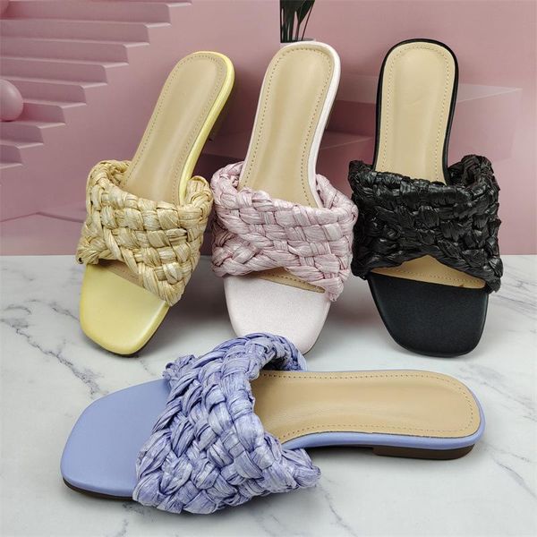 slippers 2021 fashion crocheting lafite grass square toe women shoes flat heels slide summer cane weave sandal casual flip flops, Black
slippers 2021 fashion crocheting lafite grass square toe women shoes flat heels slide summer cane weave sandal casual flip flops, Black
