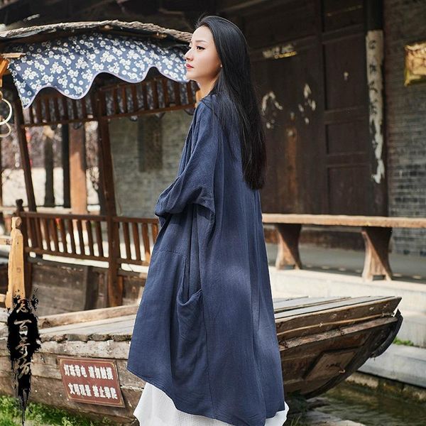 women's trench coats 2021 spring and summer cotton linen clothing literary chinese style zen large size sand wash coat, Tan;black
women's trench coats 2021 spring and summer cotton linen clothing literary chinese style zen large size sand wash coat, Tan;black