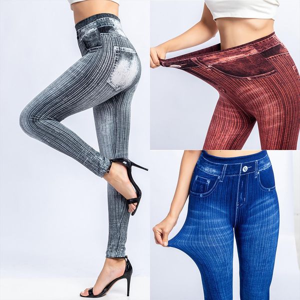 daigelo very flexible vertical stripe womens legging imitation denim show thin buttock raising capris seamless pant, Black
daigelo very flexible vertical stripe womens legging imitation denim show thin buttock raising capris seamless pant, Black