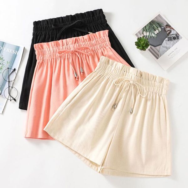 women's shorts ljsxls summer all-match women wide leg solid casual high waist loose fashion woman elastic short pants 2021, White;black
women's shorts ljsxls summer all-match women wide leg solid casual high waist loose fashion woman elastic short pants 2021, White;black