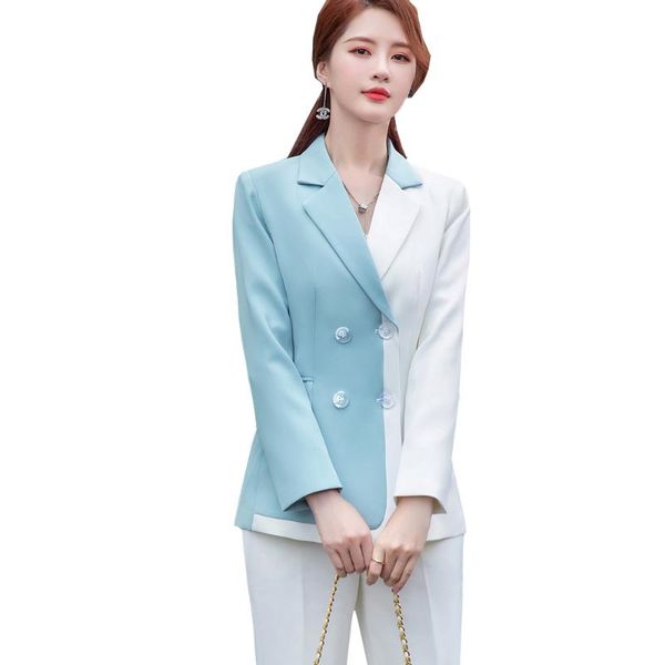 women's two piece pants formal jacket and trousers office ladies pant suit blazer fashion women white blue 2 set for business career wo
women's two piece pants formal jacket and trousers office ladies pant suit blazer fashion women white blue 2 set for business career wo