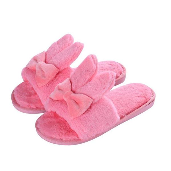 faux fur women's slippers plush fluffy ears home shoes women warm furry house floor sliders, Black
faux fur women's slippers plush fluffy ears home shoes women warm furry house floor sliders, Black