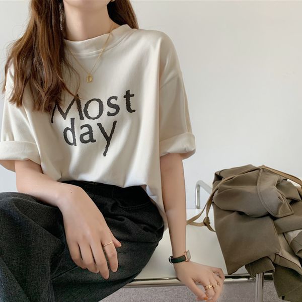 women's t-shirt letter print short sleeve cotton woman t-shirts round neck loose casual summer women oversize bottoming 2021, White
women's t-shirt letter print short sleeve cotton woman t-shirts round neck loose casual summer women oversize bottoming 2021, White