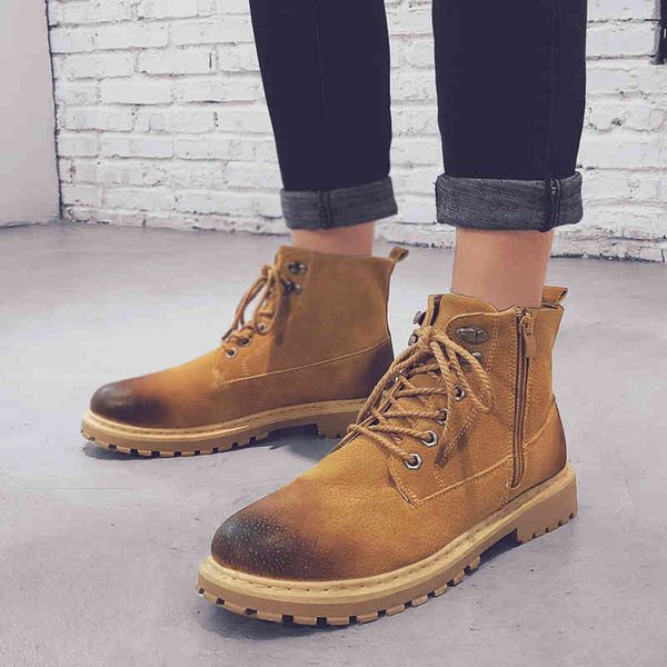 boots fashion men shoes spring autumn ankle soft leather lace up casual male safety tooling winter, Black
boots fashion men shoes spring autumn ankle soft leather lace up casual male safety tooling winter, Black