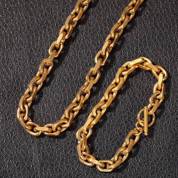 mens hip hop gold chain necklace fashion stainless steel chains bracelet necklaces jewelry set, Silver
mens hip hop gold chain necklace fashion stainless steel chains bracelet necklaces jewelry set, Silver