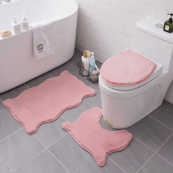 carpets solid pink fleece anti-slip water bathroom mat soft absorbent floor carpet bathtubs shower room toilet entrance rugs 3pcs set
carpets solid pink fleece anti-slip water bathroom mat soft absorbent floor carpet bathtubs shower room toilet entrance rugs 3pcs set
