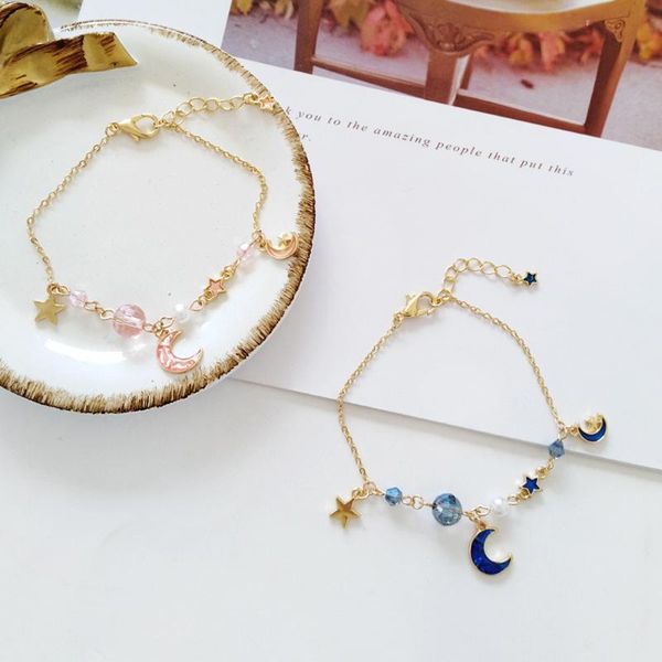 link, chain han edition fashionable individual character gifts creative design the moon shape pendant bracelet romantic style party, Black
link, chain han edition fashionable individual character gifts creative design the moon shape pendant bracelet romantic style party, Black