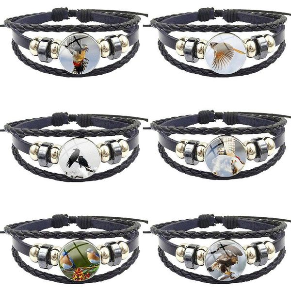 charm bracelets jewelry with glass cabochon black leather bracelet bangle for girls gift bird winter, Golden;silver
charm bracelets jewelry with glass cabochon black leather bracelet bangle for girls gift bird winter, Golden;silver