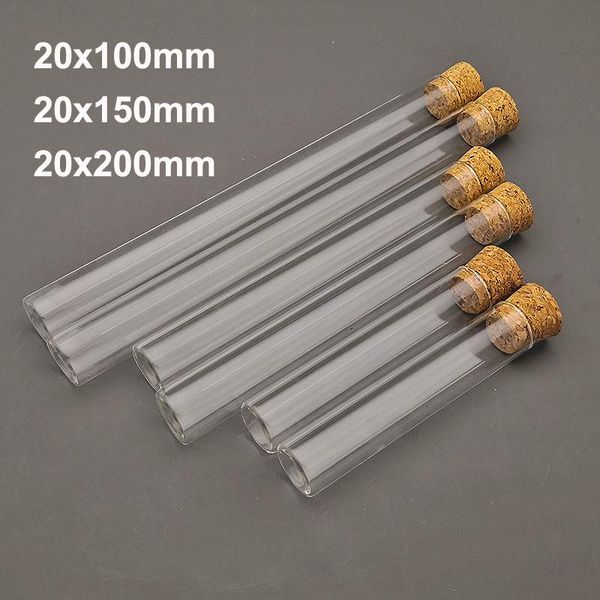 lab supplies 5-10-20pcs 20x100mm / 20x150mm 20x200mm clear flat bottom thickening glass test tube with cork sers
lab supplies 5-10-20pcs 20x100mm / 20x150mm 20x200mm clear flat bottom thickening glass test tube with cork sers