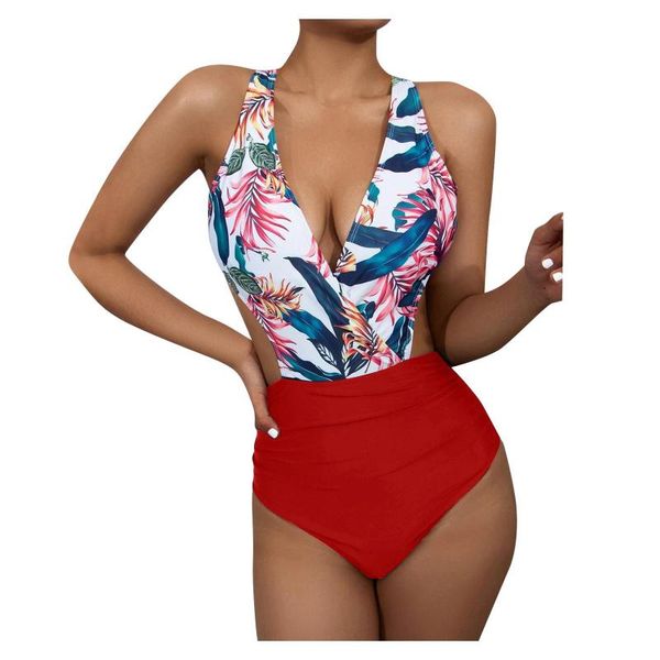 women's swimwear women bikini high waist leaves print halter maillot beachwear swimsuit de bain femme une pièce 2021, White;black
women's swimwear women bikini high waist leaves print halter maillot beachwear swimsuit de bain femme une pièce 2021, White;black