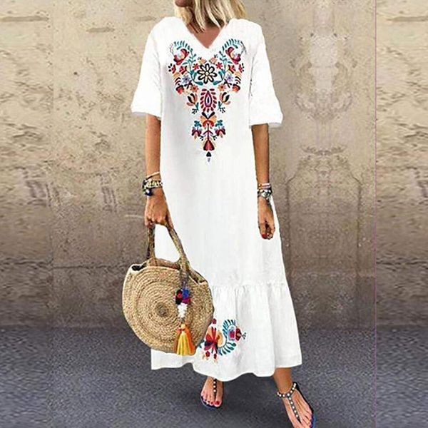 casual dresses maxi for women summer 2021 fashion v neck short sleeve floral print boho beach dress ruffles plus size long sundress, Black;gray
casual dresses maxi for women summer 2021 fashion v neck short sleeve floral print boho beach dress ruffles plus size long sundress, Black;gray