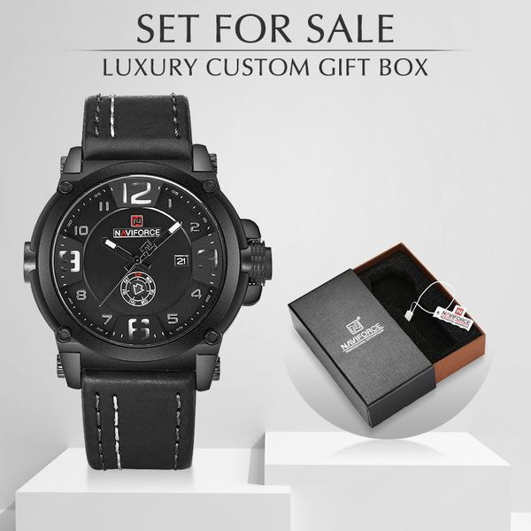 wristwatches naviforce men watches sports military quartz mens watch leather waterproof wristwatch with box set for sale, Slivery;brown
wristwatches naviforce men watches sports military quartz mens watch leather waterproof wristwatch with box set for sale, Slivery;brown