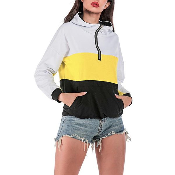 women's hoodies & sweatshirts 2021 hoody women autumn winter loose contrast color stitching zipper sports windproof hooded pullover swe, Black
women's hoodies & sweatshirts 2021 hoody women autumn winter loose contrast color stitching zipper sports windproof hooded pullover swe, Black