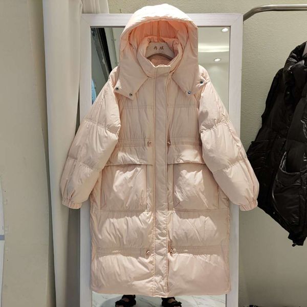 down jacket women's middle and long off-season over knee loose thickened white duck winter coat, Black
down jacket women's middle and long off-season over knee loose thickened white duck winter coat, Black
