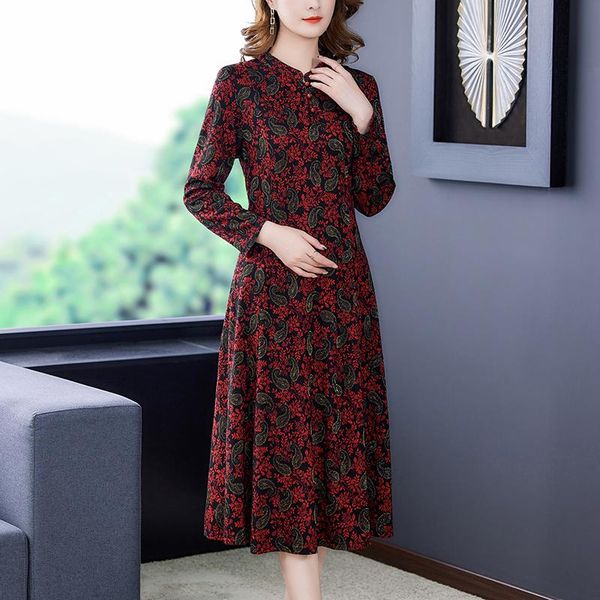 casual dresses coigarsam women dress autumn 2022 knitting long sleeve floral print red robe vestidos, Black;gray
casual dresses coigarsam women dress autumn 2022 knitting long sleeve floral print red robe vestidos, Black;gray