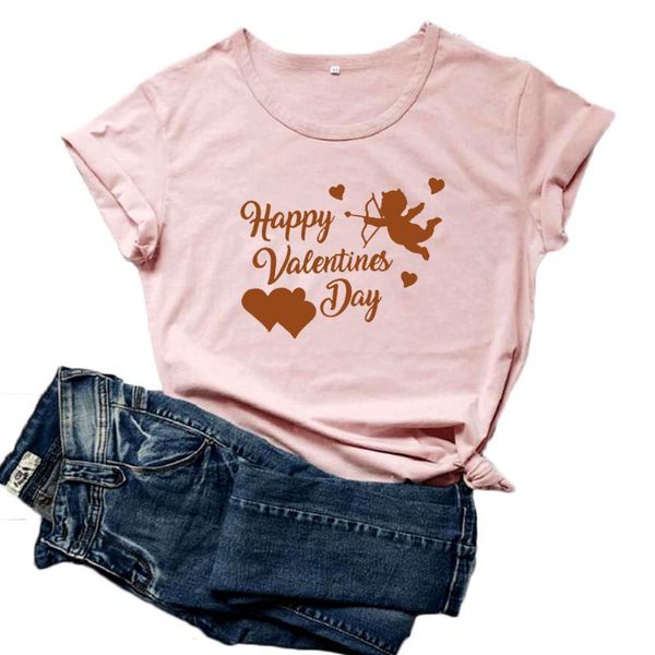 women's t-shirt happy valentines day t shirt women cotton lover tshirt cute cupid graphic tee o-neck femme t-shirts, White
women's t-shirt happy valentines day t shirt women cotton lover tshirt cute cupid graphic tee o-neck femme t-shirts, White
