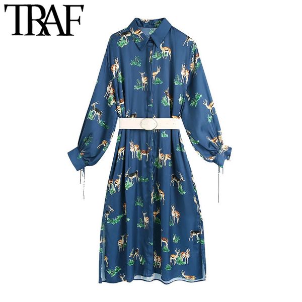 traf women chic fashion with belt animal print midi dress vintage long sleeve tie cuffs vents hem female dresses mujer 210415, Black;gray
traf women chic fashion with belt animal print midi dress vintage long sleeve tie cuffs vents hem female dresses mujer 210415, Black;gray