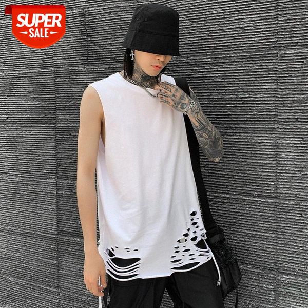 hem hole vest men's knife cut destruction hip-hop loose sleeveless t-shirt undershirt #u26q, White;black
hem hole vest men's knife cut destruction hip-hop loose sleeveless t-shirt undershirt #u26q, White;black